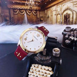 Versace Audrey Quartz Silver Dial Red Leather Strap Watch for Women - VELR00219 Authentic Buy Shop Now