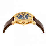 Versace Code Quartz Blue Dial Brown Leather Strap Watch For Men - VEPO00220 Authentic Buy Shop Now