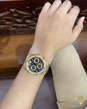 Versace Greca Chronograph Black Dial Brown Leather Strap Watch For Men - VEZ900621 Authentic Buy Shop Now