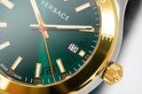 Versace Hellenium Green Dial Two Tone Steel Strap Watch for Men - VEVK00620 Authentic Buy Shop Now