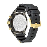 Versace Icon Active Chrono Gold Dial Black Silicone Strap Unisex Watch - VEZ701623 Authentic Buy Shop Now