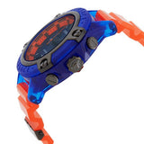 Versace Icon Active Chronograph Quartz Blue Dial Orange Rubber Strap Watch For Men - VEZ700922 Authentic Buy Shop Now