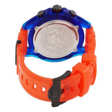Versace Icon Active Chronograph Quartz Blue Dial Orange Rubber Strap Watch For Men - VEZ700922 Authentic Buy Shop Now