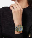 Versace Icon Active Chronograph Blue Dial Green Rubber Strap Watch For Men - VEZ701322 Authentic Buy Shop Now