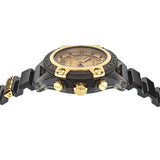 Versace Icon Active Chrono Gold Dial Black Silicone Strap Unisex Watch - VEZ701623 Authentic Buy Shop Now