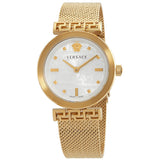 Versace Meander Greca White Dial Gold Mesh Bracelet Watch for Women - VELW00820 Authentic Buy Shop Now