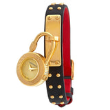 Versace Medusa Lock Icon Gold Dial Red Leather Strap Watch for Women - VEDW00119 Authentic Buy Shop Now
