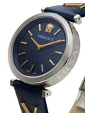 Versace V-Twist Quartz Blue Dial Blue Leather Strap Watch for Women - VELS00119 Authentic Buy Shop Now