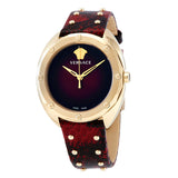 Versace Shadov Quartz Red Dial Red Leather Strap Watch for Women - VEBM00918 Authentic Buy Shop Now