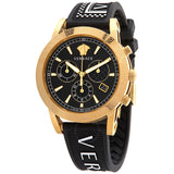 Versace Sports Tech Chronograph Black Dial Black Rubber Strap Watch for Men - VELT00119 Authentic Buy Shop Now
