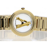 Versace Mini Virtus Quartz White Dial Gold Steel Strap Watch For Men - VET300221 Authentic Buy Shop Now
