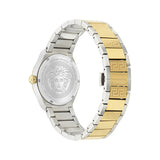 Versace V-Auria Quartz Green Dial Two Tone Steel Strap Watch for Men - VE0F00425 Authentic Buy Shop Now