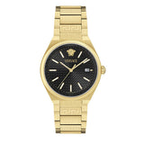 Versace V-Auria Quartz Black Dial Gold Steel Strap Watch for Men - VE0F00525 Authentic Buy Shop Now