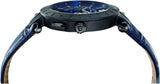 Versace V Race Chronograph Quartz Blue Dial Blue Leather Strap Watch For Men - VEBV00419 Authentic Buy Shop Now