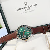 Versace Hellenyium Green Dial Brown Leather Strap Watch for Men - V11090017 Authentic Buy Shop Now