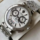 Versace Aion Chronograph White Dial Silver Steel Strap Watch for Men - VBR040017 Authentic Buy Shop Now