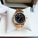 Versace Hellenyium Quartz Black Dial Gold Steel Strap Watch For Men - VE3A00820 Authentic Buy Shop Now