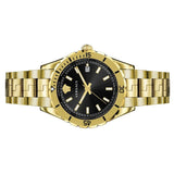 Versace Hellenyium Quartz Black Dial Gold Steel Strap Watch For Men - VE3A00820 Authentic Buy Shop Now