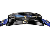 Versace Shadov Quartz Black Dial Blue Leather Strap Watch for Men - VEBM00418 Authentic Buy Shop Now