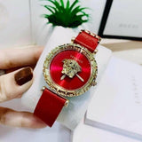 Versace Palazzo Empire Greca Red Dial Red Leather Strap Watch for Women - VEDV00319 Authentic Buy Shop Now
