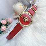 Versace Palazzo Empire Greca Red Dial Red Leather Strap Watch for Women - VEDV00319 Authentic Buy Shop Now