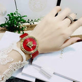 Versace Palazzo Empire Greca Red Dial Red Leather Strap Watch for Women - VEDV00319 Authentic Buy Shop Now