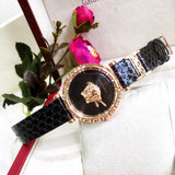 Versace Palazzo Empire Greca Black Dial Black Leather Strap Watch for Women - VEDV00719 Authentic Buy Shop Now