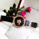 Versace Palazzo Empire Greca Black Dial Black Leather Strap Watch for Women - VEDV00719 Authentic Buy Shop Now