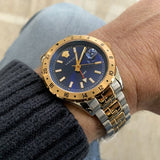 Versace Hellenyium GMT Blue Dial Two Tone Steel Strap Watch for Men - V11060017 Authentic Buy Shop Now