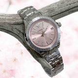 Versace Hellenyium Pink Dial Silver Steel Strap Watch for Women - V12010015 Authentic Buy Shop Now