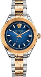 Versace Hellenyium Blue Dial Two Tone Steel Strap Watch for Women - V12060017 Authentic Buy Shop Now