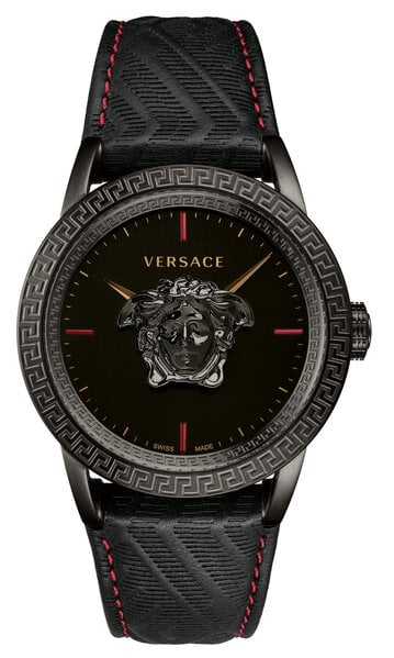 Versace Palazzo Empire Black Dial Black Leather Strap Watch for Men - VERD00218 Authentic Buy Shop Now