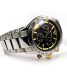 Versace Classic Chronograph Quartz Black Dial Silver Steel Strap Watch For Men - VEV700419 Authentic Buy Shop Now