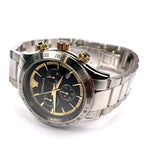 Versace Classic Chronograph Quartz Black Dial Silver Steel Strap Watch For Men - VEV700419 Authentic Buy Shop Now