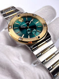 Versace Hellenyium Quartz Green Dial Silver Steel Strap Watch For Men - VEVK00420 Authentic Buy Shop Now