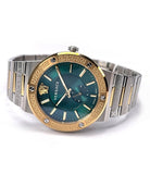 Versace Hellenyium Quartz Green Dial Silver Steel Strap Watch For Men - VEVK00420 Authentic Buy Shop Now