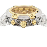 Versace Icon Active Chronograph Gold Dial White Silicone Strap Watch for Men - VEZ700121 Authentic Buy Shop Now