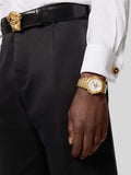 Versace Greca Silver Dial Gold Steel Strap Watch for Men - VEVI00520 Authentic Buy Shop Now