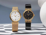 Versace Meander Greca White Dial Gold Mesh Bracelet Watch for Women - VELW00820 Authentic Buy Shop Now