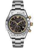 Versace Classic Chronograph Quartz Black Dial Silver Steel Strap Watch For Men - VEV700419 Authentic Buy Shop Now