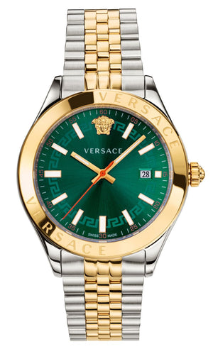 Versace Hellenium Green Dial Two Tone Steel Strap Watch for Men - VEVK00620 Authentic Buy Shop Now