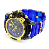 Versace Icon Active Chronograph Black Dial Blue Rubber Strap Watch For Men VEZ700521 Authentic Buy Shop Now