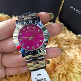 Marc Jacobs Amy Pink Dial Silver Steel Strap Watch for Women - MBM8623 Authentic Buy Shop Now