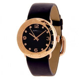 Marc Jacobs Amy Black Dial Black Leather Strap Watch for Women - MBM1225 Authentic Buy Shop Now