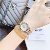 Tissot T Wave Mother of Pearl Dial Two Tone Steel Strap Watch for Women - T023.210.22.117.00 Authentic Buy Shop Now