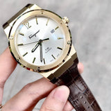 Salvatore Ferragamo F-80 Classic Silver Dial Brown Leather Strap Watch for Men - SFDT00419 Authentic Buy Shop Now