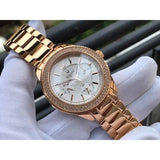 Bulova Crystal Silver Dial Rose Gold Steel Strap Watch for Women - 97N101 Authentic Buy Shop Now