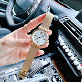 Versace Meander Greca White Dial Gold Mesh Bracelet Watch for Women - VELW00820 Authentic Buy Shop Now
