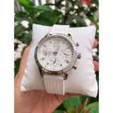 Guess Marina Quartz White Dial White Rubber Strap Watch For Women - W1025L1 Authentic Buy Shop Now