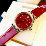 Versace Greca Meander Red Dial Red Leather Strap Watch for Women - VELW00320 Authentic Buy Shop Now